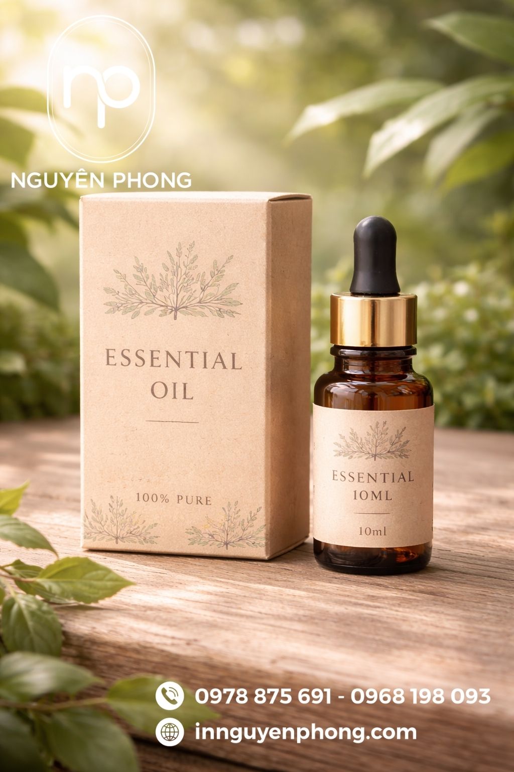 Mẫu in hộp đựng tinh dầu đẹp 